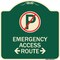 Signmission Emergency Access Route W/ Bidirectional Arrow Heavy-Gauge Aluminum Sign, 18" x 18", G-1818-24111 A-DES-G-1818-24111 - alternate 1